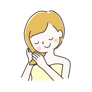 毛先を中心になじませる