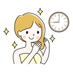 なじませた状態で数分置く